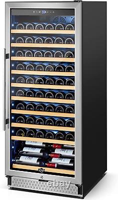 110 Bottles Wine Cooler, 24 Inch Wine Cooler Refrigerator Built in or Freestandi