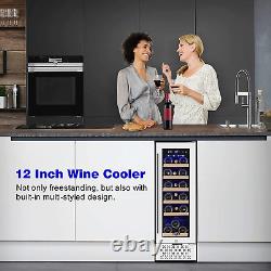 12 Wine Cooler Refrigerator 18 Bottle Wine Fridge Built-In or Freestanding with