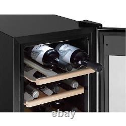 15 Bottle Wine Cooler Fridge Elegant Finish Thermoelectric Touch Control LED HQ