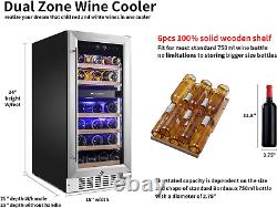 15 Wine Cooler Refrigerator 34 Bottles (Bordeaux 750Ml) Compressor Wine Cellars