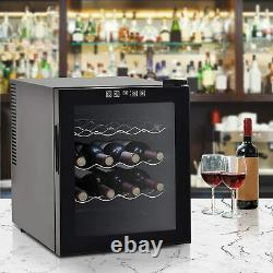 16 Bottle Wine Cooler Fridge Refrigerator Mini Bar Touch Control 11-18°C HOMCOM