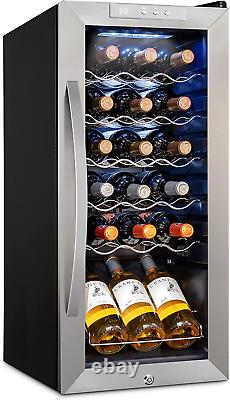 18 Bottle Compressor Wine Cooler Refrigerator WithLock Large Freestanding Wine C