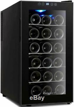 18 Wine Cooler Bottle Drinks Refrigerator Chiller Fridge LED Freestanding Dual
