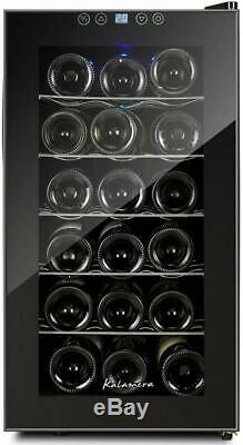 18 Wine Cooler Bottle Drinks Refrigerator Chiller Fridge LED Freestanding Dual