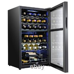 19.4 In. 33 Bottle Dual Zone Compressor Freestanding Wine And Beverage Cooler
