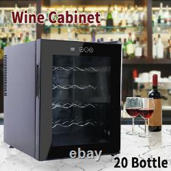 20 Bottle Thermoelectric Wine Cooler Mini Frige Display LED Light Cabinet