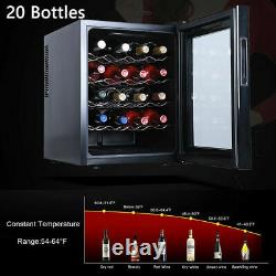 20 Bottle Thermoelectric Wine Cooler Mini Frige Display LED Light Cabinet