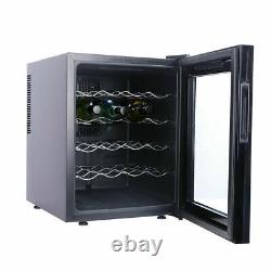 20 Bottle Thermoelectric Wine Cooler Mini Frige Display LED Light Wine Cabinet