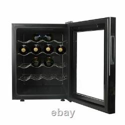 20 Bottle Thermoelectric Wine Cooler Mini Frige Display LED Light Wine Cabinet