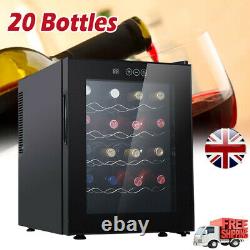 20 Bottles Wine Mini Fridge Cooler Thermoelectric LED Light Touch Control UK