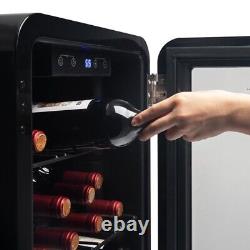 24 Bottle Compressor Wine Cooler Refrigerator, Beverage Fridge with Digital Temp