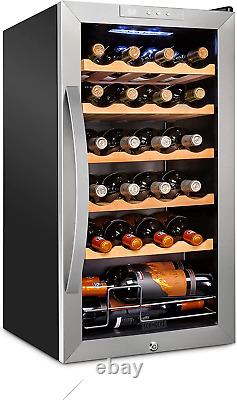 24 Bottle Compressor Wine Cooler Refrigerator WithLock Large Freestanding Wine C