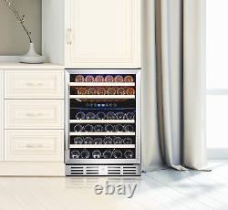24 Wine Cooler Refrigerator Beverage Cooler 46 Bottle Dual Zone & 154 Cans