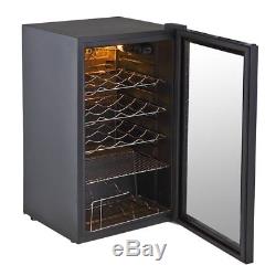 26 Bottles Wine Cooler 93L Drinks Chiller Refrigerator with Plastic Door Frame