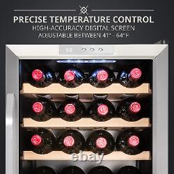 28 Bottle Compressor Wine Cooler Refrigerator WithLock Large Freestanding Wine C
