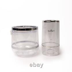 2Pc Wine Accesories Set With Doublewalled Acrylic Bottle Cooler And Ice