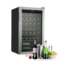 33 Bottles Wine, Drinks, Beverage CoolerCompressor FridgeTouch Screen, LED Light