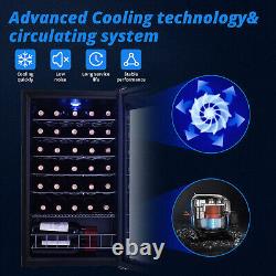 33 Bottles Wine, Drinks, Beverage CoolerCompressor FridgeTouch Screen, LED Light