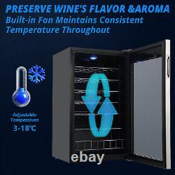 33 Bottles Wine, Drinks, Beverage CoolerCompressor FridgeTouch Screen, LED Light