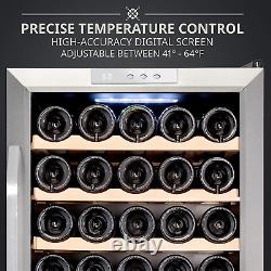 34 Bottle Compressor Wine Cooler Refrigerator WithLock Large Freestanding Wine C