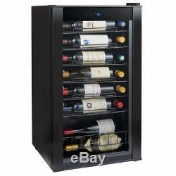 36-Bottle Wine Cooler. Wine Enthusiast VinoView Black Stainless Steel
