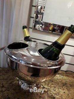 4 Bottle Stainless Steel Champagne/Wine Bucket Cooler with Lid D35 x H26