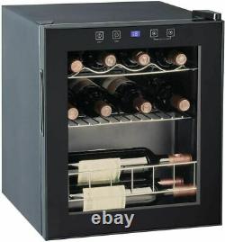 46L Wine Cooler 18 Bottles Mini Bar Glass Door Drinks Beer Compressor Fridge