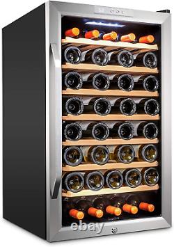 51 Bottle Compressor Wine Cooler Refrigerator WithLock Large Freestanding Wine C