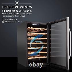 51 Bottle Compressor Wine Cooler Refrigerator WithLock Large Freestanding Wine C