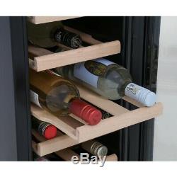 Amica AWC300BL Wine Cooler, 30cm Black Dual Zone 19 Bottle Cabinet