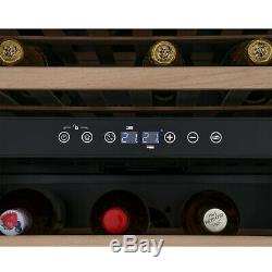 Amica AWC600BL 60cm Black Free Standing Under Counter LED 46 Bottle Wine Cooler