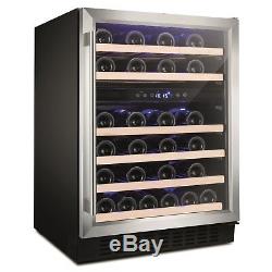 Amica AWC600SS 46 Bottle 60cm Freestanding Wine Cooler Stainless Stee AWC600SS