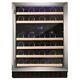 Amica AWC600SS 46 Bottle Freestanding Under Counter Wine Cooler Dual Zone