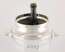 Antique Champagne Cooler. French Silver Plated Wine Bottle Ice Bucket. C1930