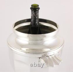 Antique Champagne Cooler. French Silver Plated Wine Bottle Ice Bucket. C1930