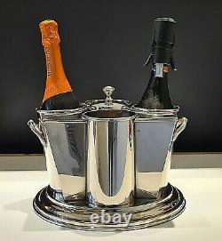 Authentic Art Deco Champagne or wine ice cooler bucket 4 bottles