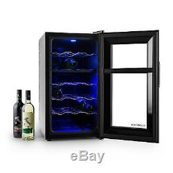 B-Stock Wine Cooler Fridge Drinks Chiller Refrigerator 18 Bottles Beer LED T