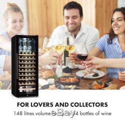 B-Stock Wine Fridge Drinks cooler Refrigerator 2 Zones 148 L 54 Bottles Glass