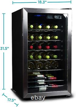 BLACK+DECKER Wine Cooler Refrigerator, 26 Bottle Compressor Cooling Wine Fridge