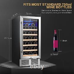 BODEGA 15 Inch Wine Cooler Refrigerator, 31 Bottle Built-In or Freestanding Wine