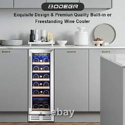BODEGA Wine Cooler 58L, 18 Bottle with Stainless Steel Glass Door