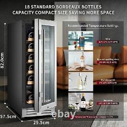 BODEGA Wine Cooler 58L, 18 Bottle with Stainless Steel Glass Door