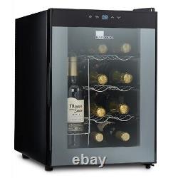 Barcool Vino12 LED Wine Fridge Black 5-18°C 12 Bottle Mini Wine Cooler