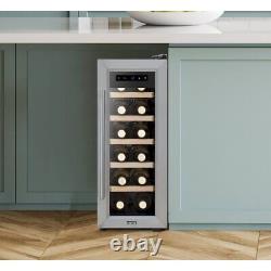 Baridi 12 Bottle Wine Cooler Digital Touch Screen & LED Stainless Steel DH74