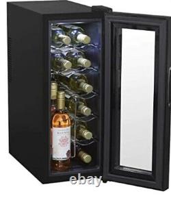 Baridi 12 Bottle Wine Cooler, Fridge, Digital Touch Screen Controls & LED Light