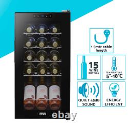 Baridi 15 Bottle Wine Cooler Fridge with Digital Touch Screen Controls LED Light