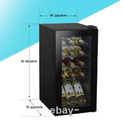 Baridi 15 Bottle Wine Cooler Fridge with Digital Touch Screen Controls LED Light