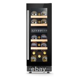 Baridi 17 Bottle Dual Zone Drinks Wine Cooler Fridge Touch Screen LED Black A