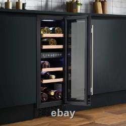 Baridi 17 Bottle Dual Zone Drinks Wine Cooler Fridge Touch Screen LED Black A