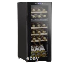 Baridi 18 Bottle Dual Zone Wine Cooler Fridge Digital Touch Screen Black DH89